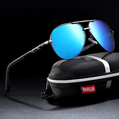 Sunglasses Barcur Aviator Titanium - Polarized
