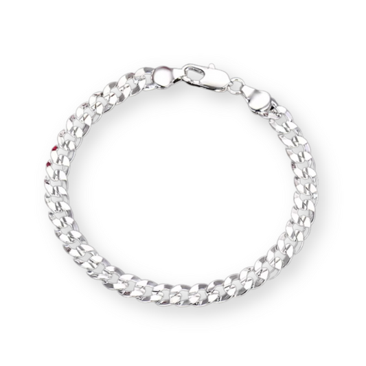 Holland 925 Silberarmband mit geometrischem Design und 7 mm Zirkon