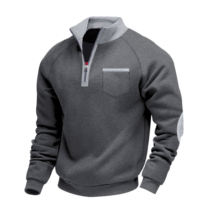 Trond – Fleece Sweatshirt Mit Viertelreißverschluss