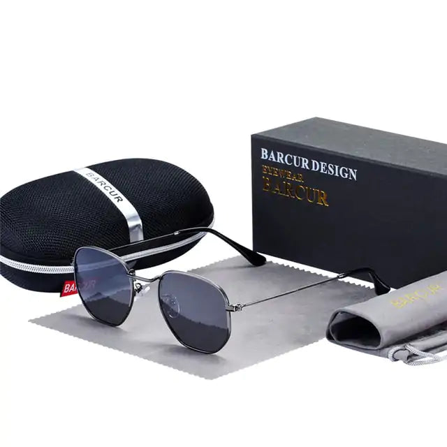 Retro Hexagonal Sunglasses with Aluminum Frame · Signed by Ambreux