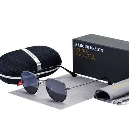 Retro Hexagonal Sunglasses with Aluminum Frame · Signed by Ambreux