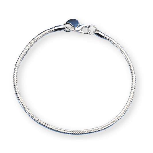 925er Silber Dänemark Cobra Armband mit 3 mm Zirkon