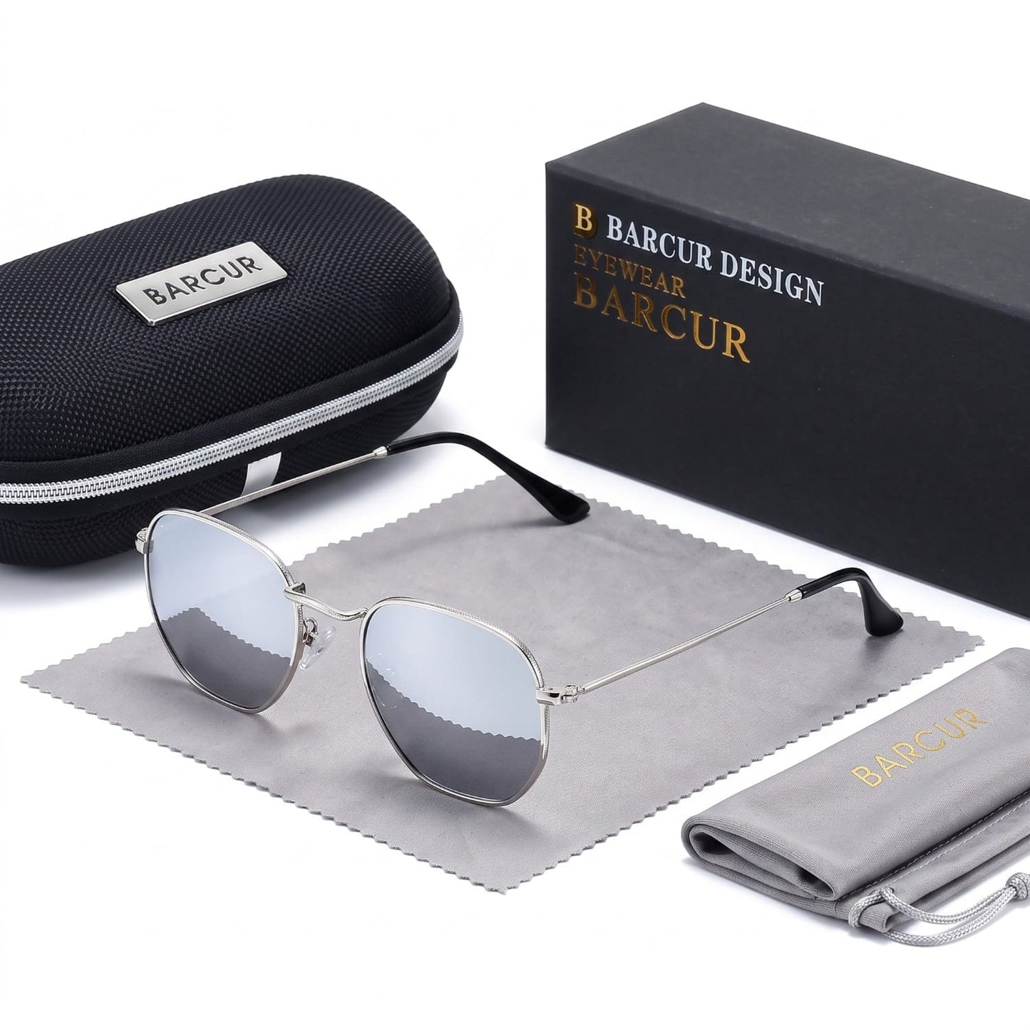 Retro Hexagonal Sunglasses with Aluminum Frame · Signed by Ambreux