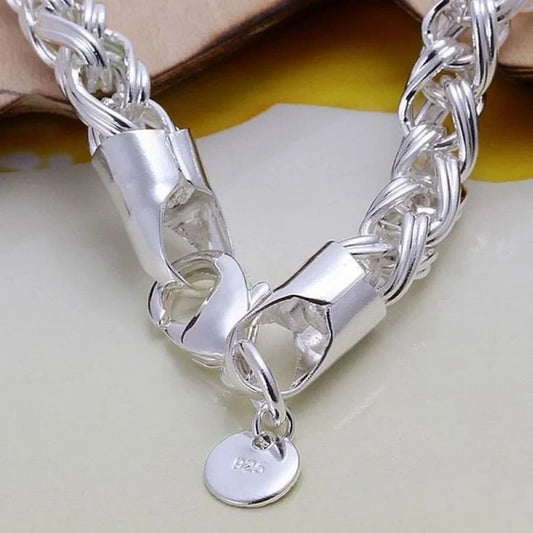 Modernes England-Armband aus 925er Silber mit 6 mm Zirkonia