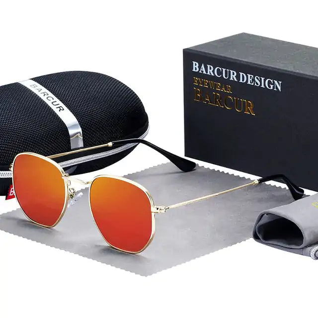 Retro Hexagonal Sunglasses with Aluminum Frame · Signed by Ambreux