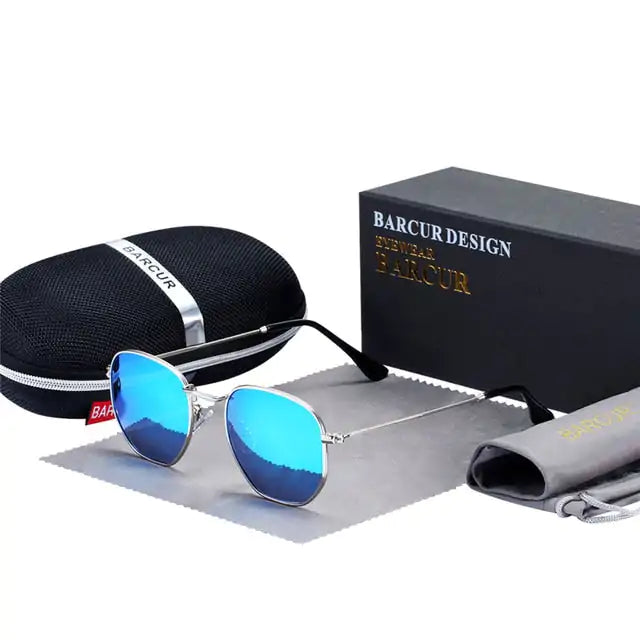 Retro Hexagonal Sunglasses with Aluminum Frame · Signed by Ambreux