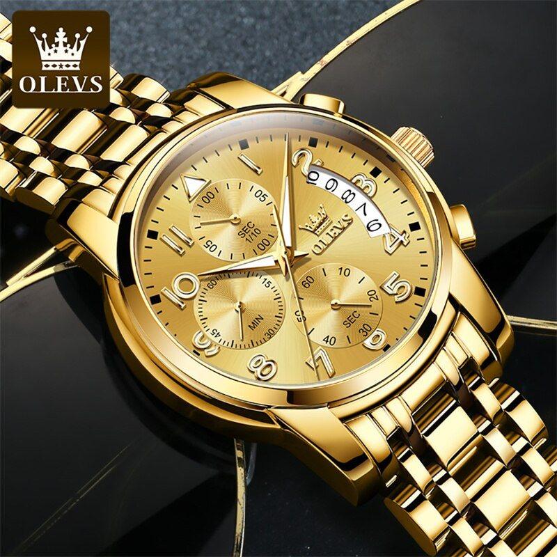 OLEVS Gold-Tone Dress Watch