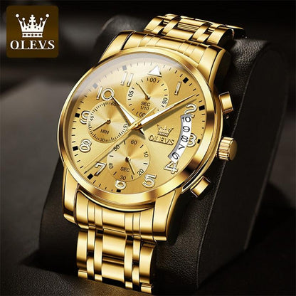 OLEVS Gold-Tone Dress Watch