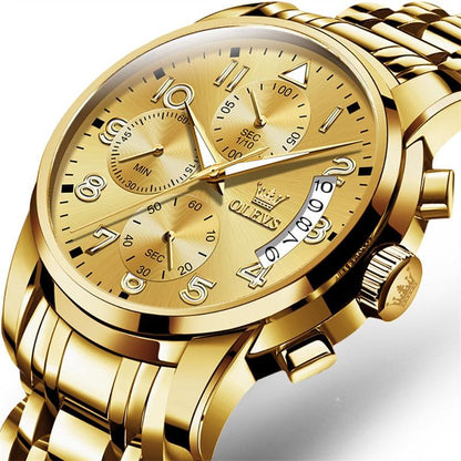 OLEVS Gold-Tone Dress Watch