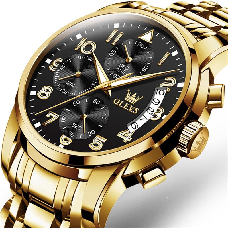 OLEVS Gold-Tone Dress Watch
